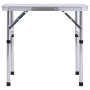 vidaXL Klappbarer Campingtisch Weiß Aluminium 60x45 cm 48178_3