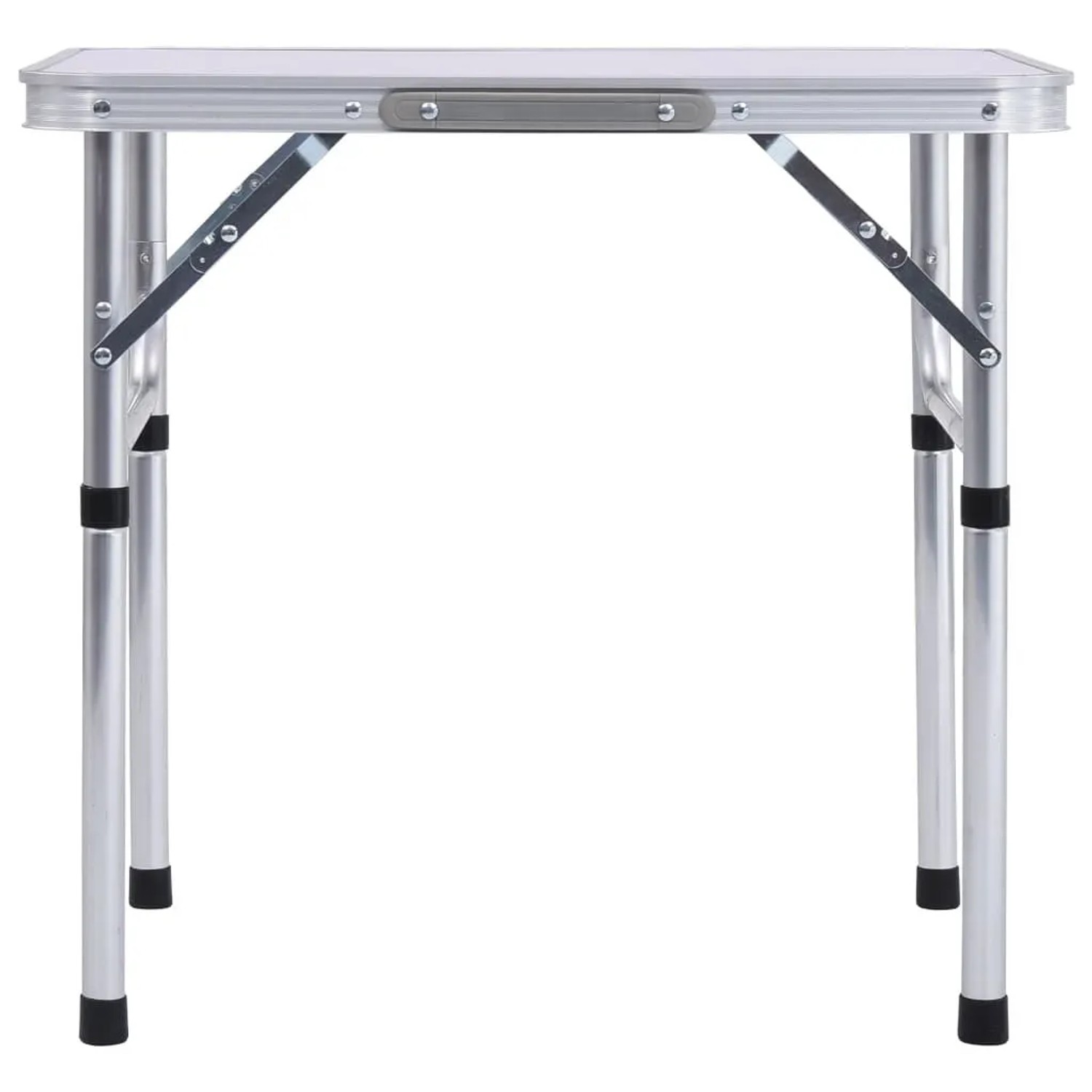 vidaXL Klappbarer Campingtisch Weiß Aluminium 60x45 cm 48178_3