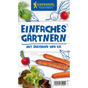 Gemüsesamen-Set 'Einfaches Gärtnern' von Kiepenkerl mit Möhren, Radieschen, Salat und Basilikum.