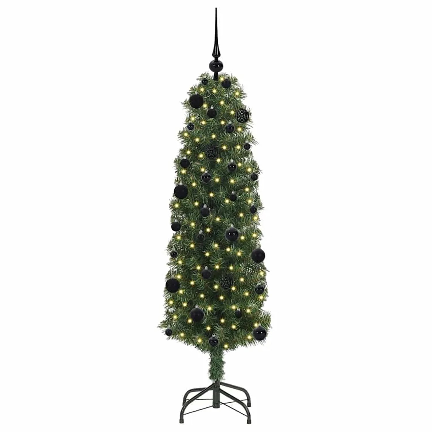 vidaXL Künstlicher Weihnachtsbaum mit 150 LEDs mit Ständer Grün 150 cm 3394931