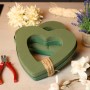 Relaxdays Steckschaumherz 2er Set Schaumstoff Grün mit Aufhängung 24 cm x 23 cm x 4 cm 130 g_5