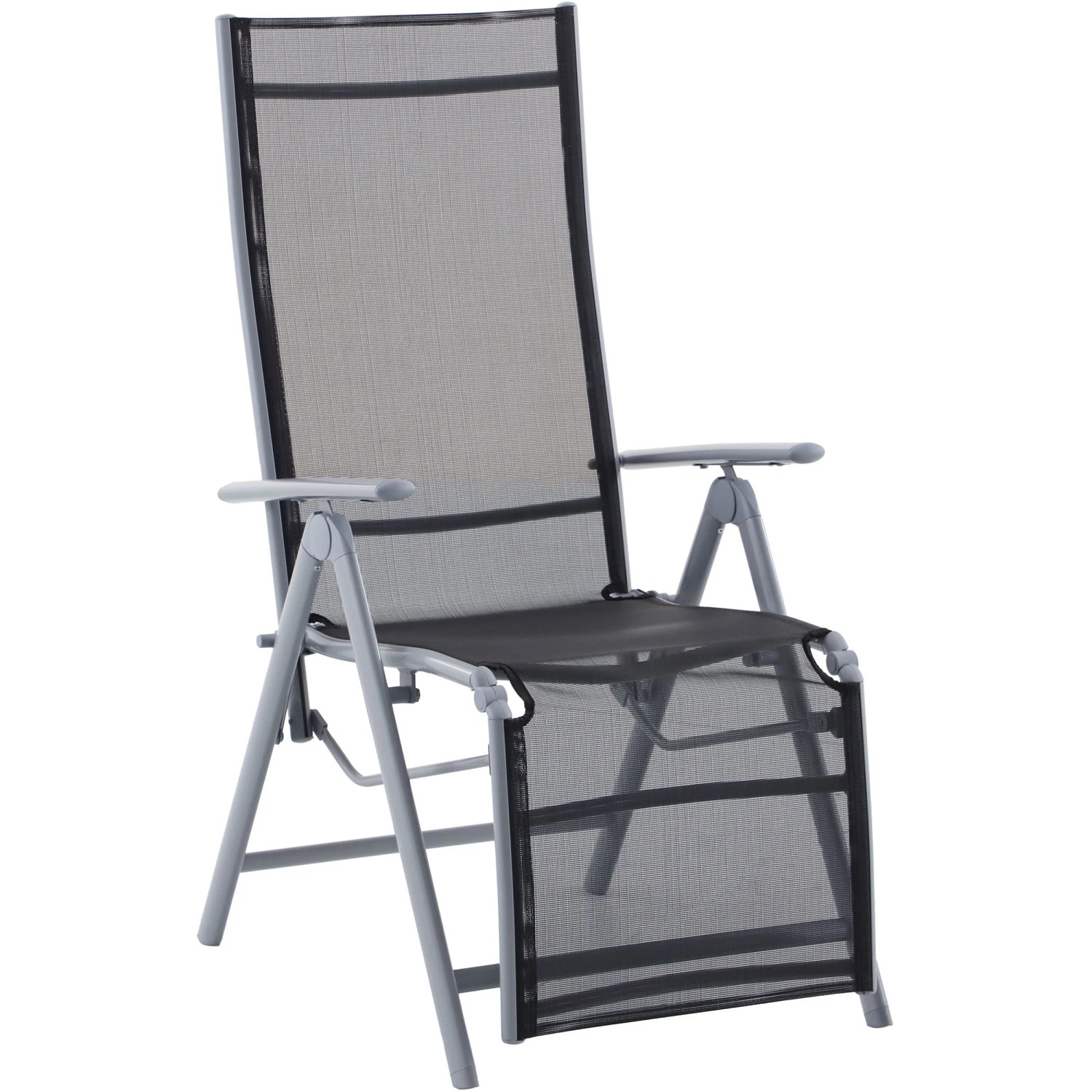 Garden Pleasure Relaxsessel ARIOLA Aluminium verstellbar klappbar Grau