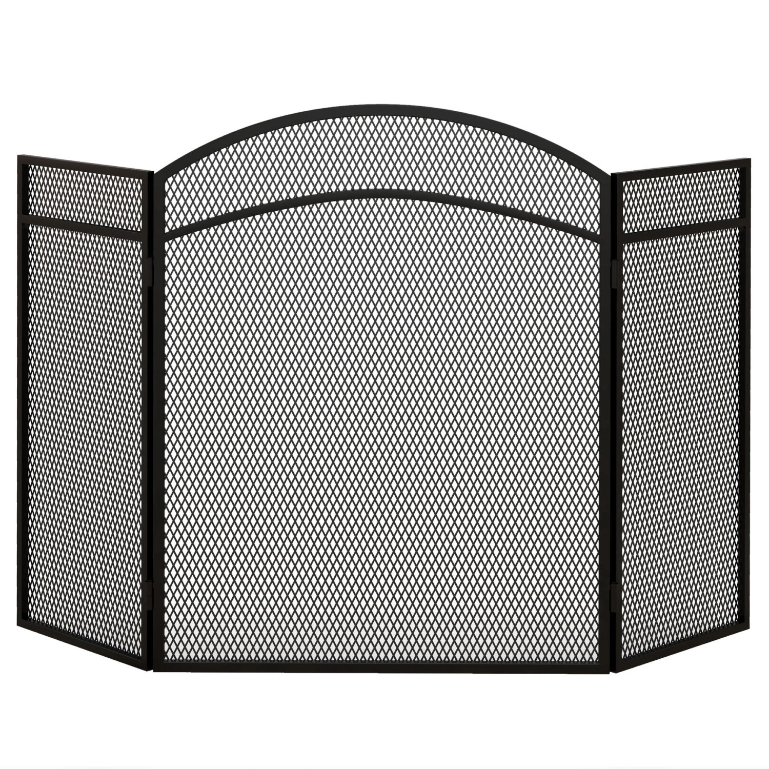 HOMCOM Kaminschutzgitter Klappbares Metall Schwarz 96L x 1B x 60H cm günstig online kaufen