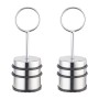 Relaxdays Türstopper Edelstahl Silber Schwer mit Griff 2er Set 20 cm x 7 cm 1,2 kg