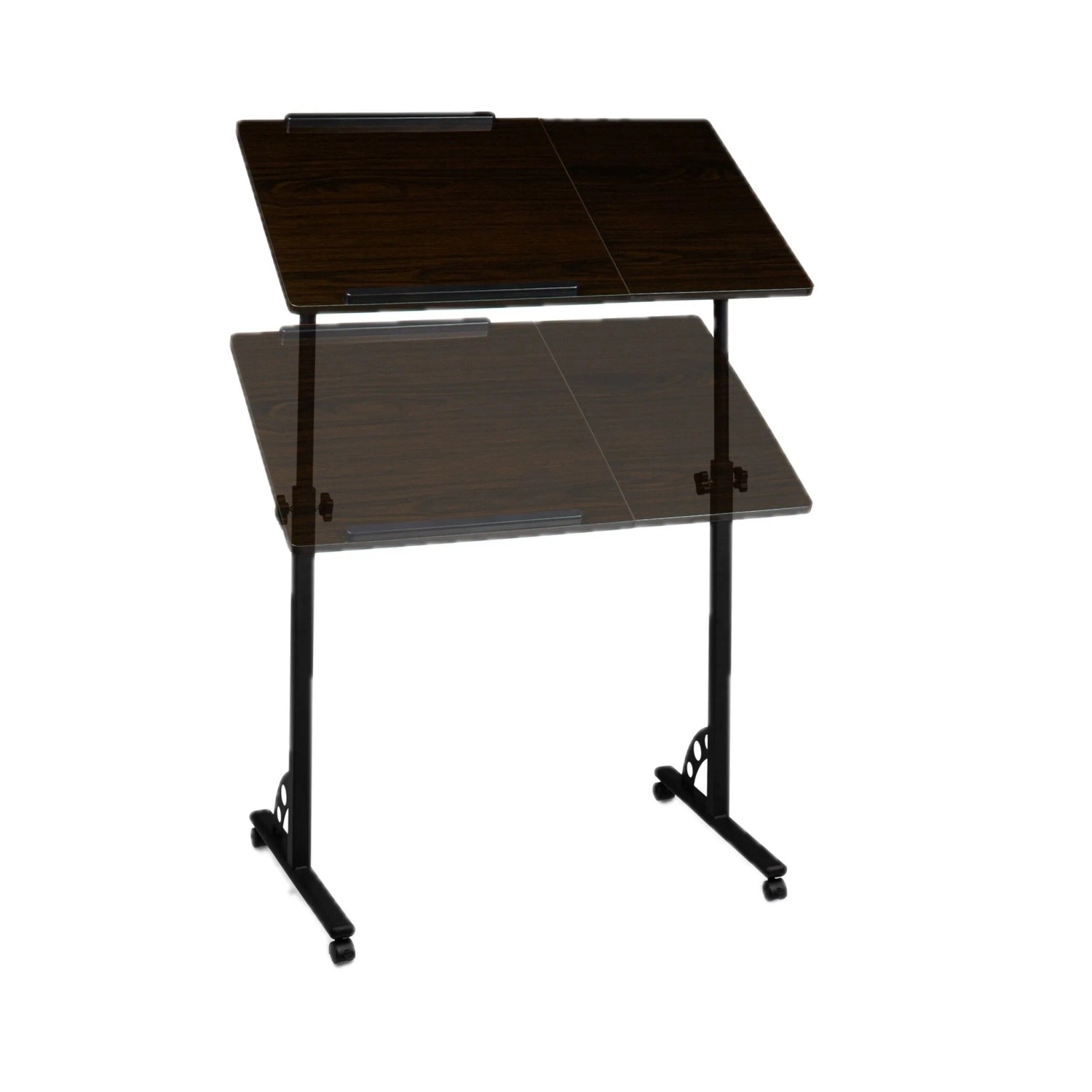 Relaxdays Laptoptisch MDF Schwarz Höhenverstellbar 80 cm x 50 cm x 75 cm