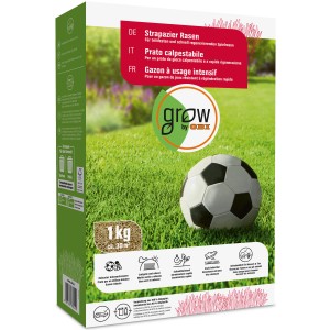 OBI Strapazier-Rasen 1 kg: Saatgut für robusten, trittfesten Rasen mit Fußball.