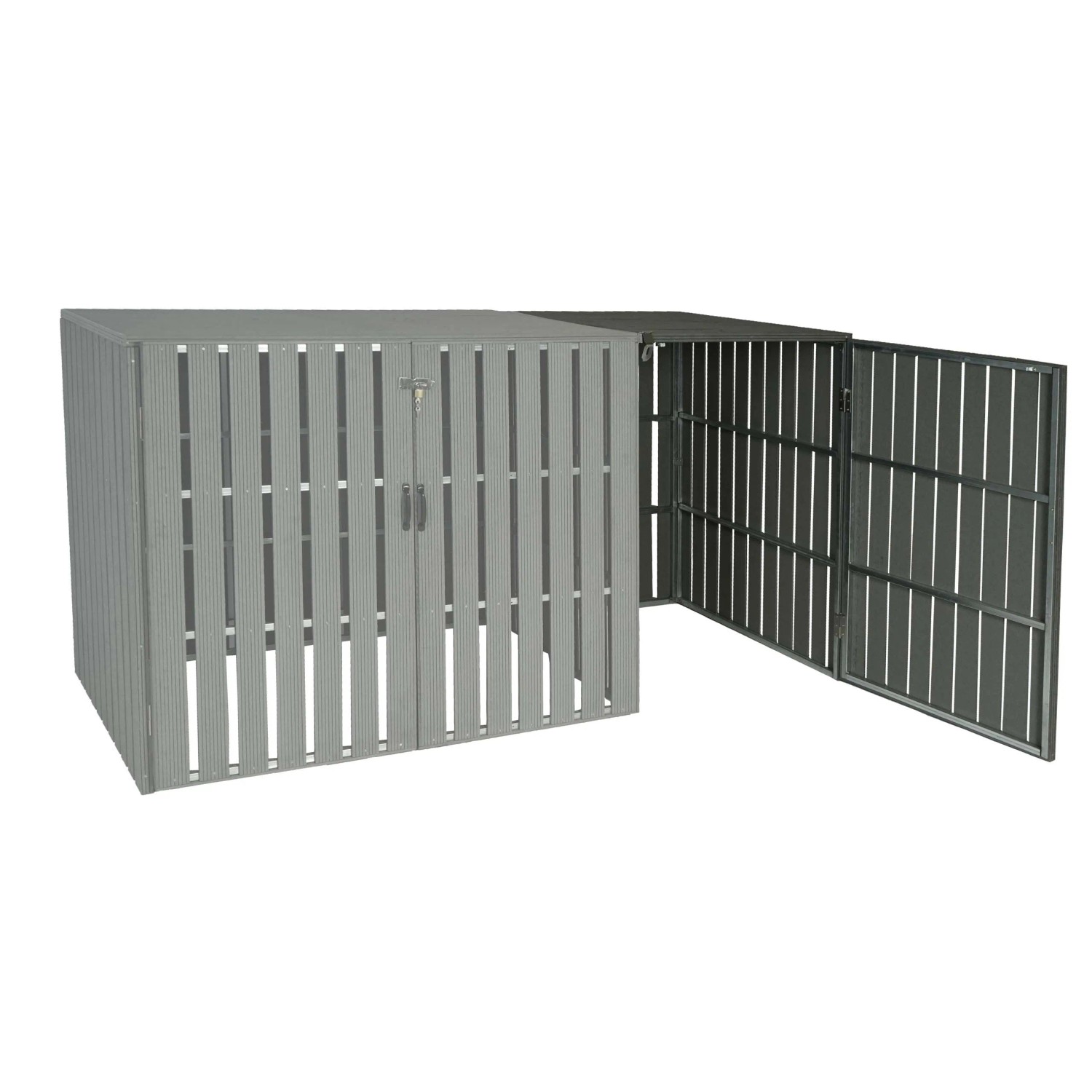 MCW Mülltonnenbox Erweiterung J28 Grau 115x66x76cm