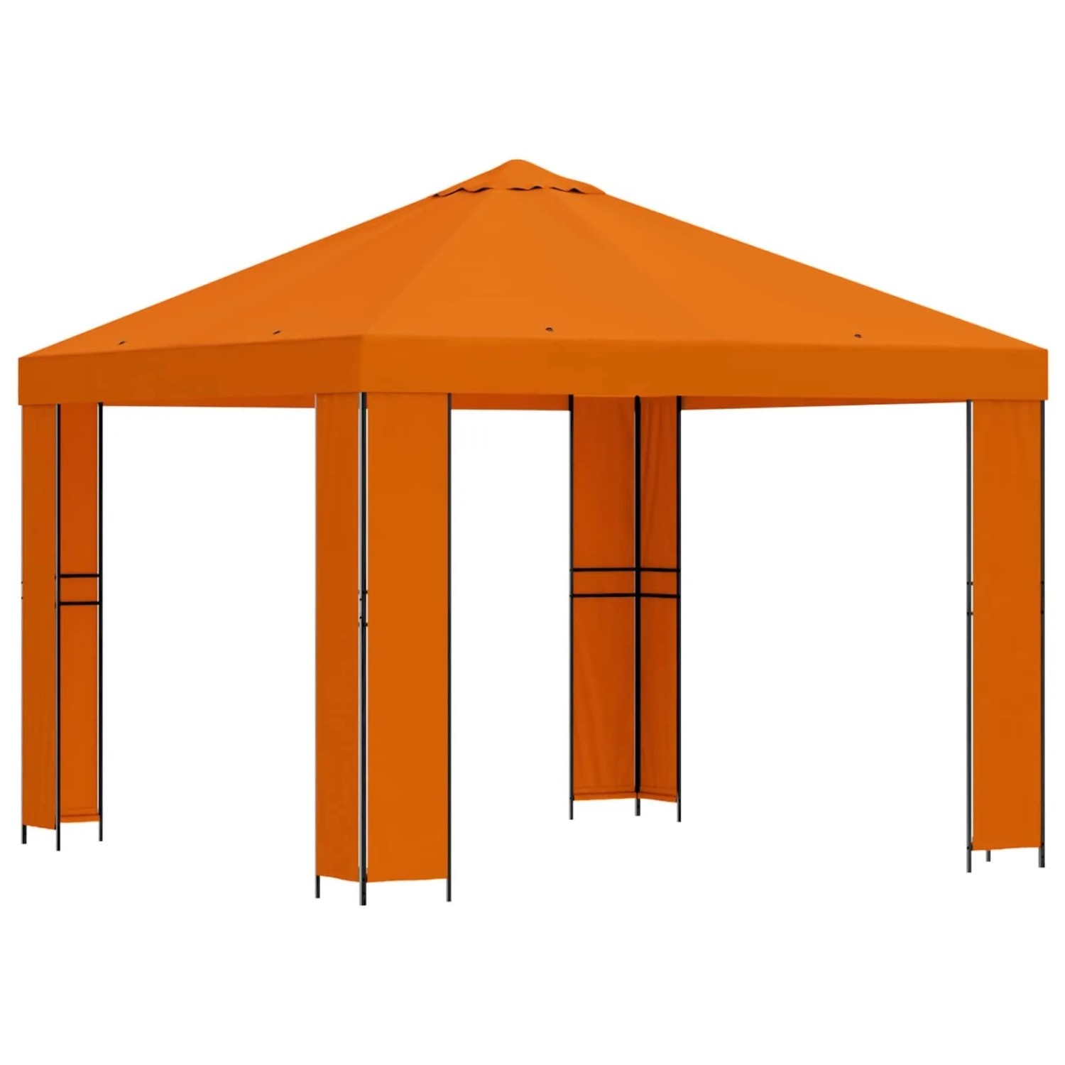 vidaXL Pavillon 3 x 3 m Orange Polyester und Stahl 190 900357