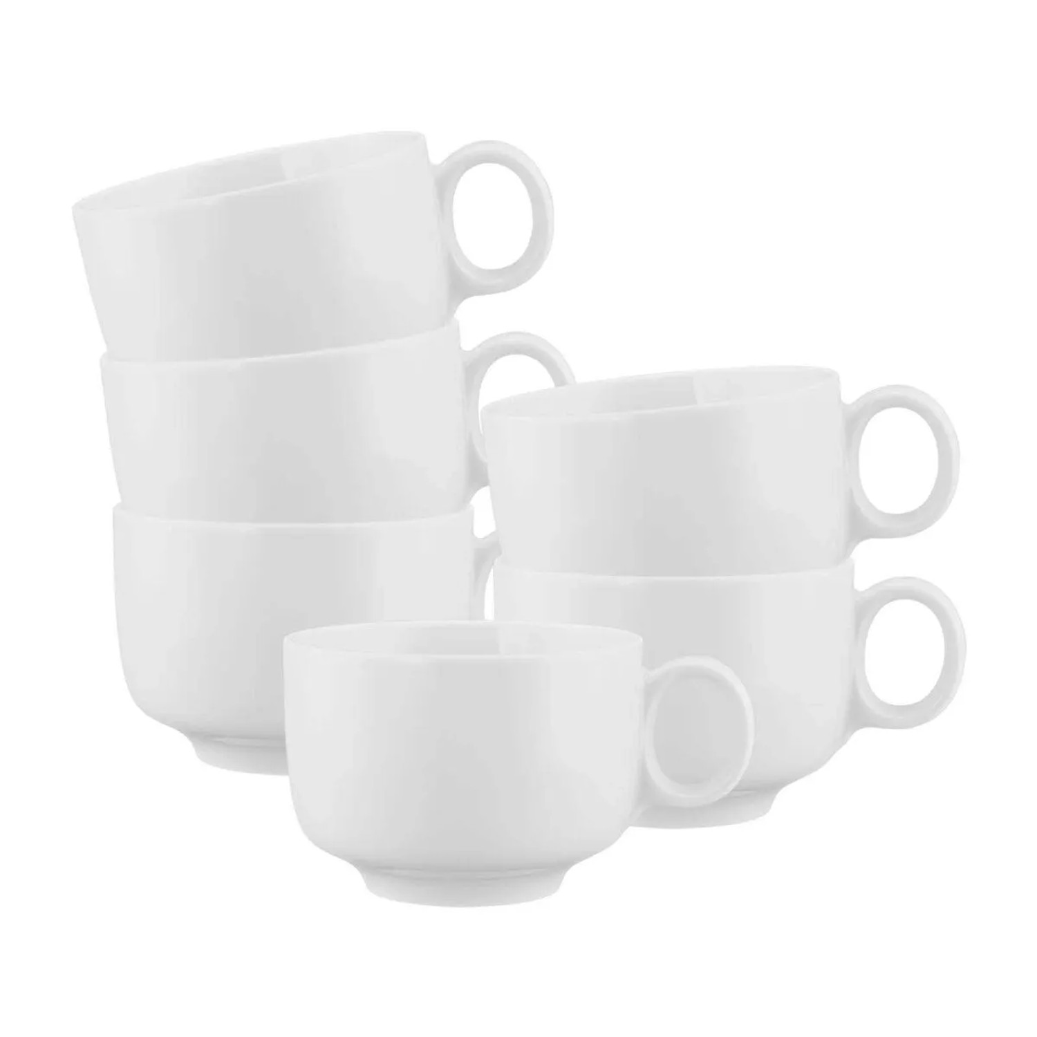 Seltmann Weiden Sento Home Milchkaffeetasse 350 ml 6er Set Weiß
