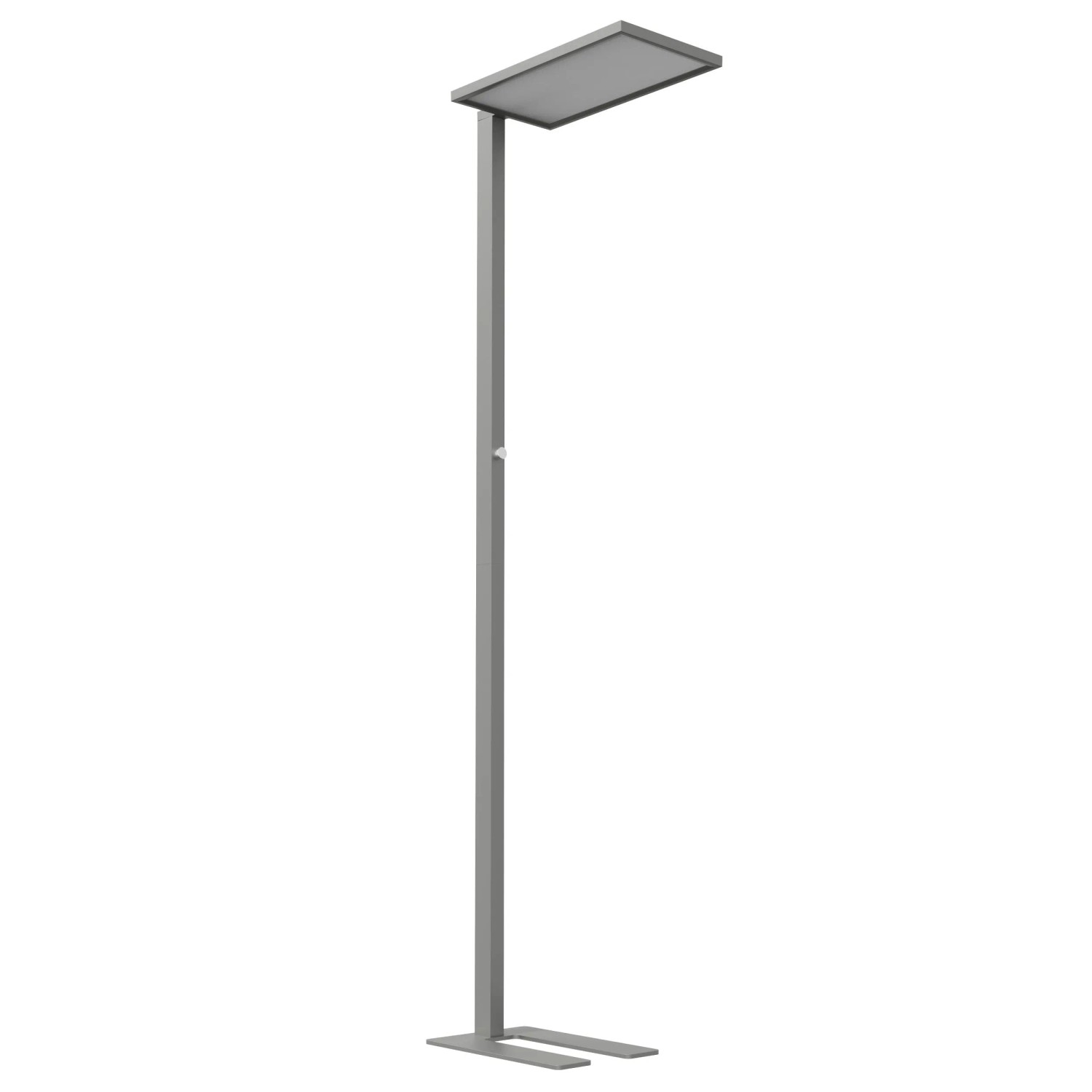 Oktaplex Malmö LED-Stehleuchte Arbeitsplatz Stufenlos Dimmbar 60W 7500lm Neutralweiß 4000K UGR unter 19 Silber