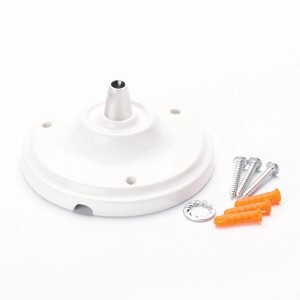 Weißer Orion Lightstyle Baldachin aus Keramik (Ø 105 mm) mit Befestigungsmaterial für Lampen & Leuchten.