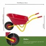 TRUTZHOLM Kinderschubkarre Traglast 40 kg 20L Kunststoffwanne Vollgummirad Rot_2