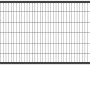 Anthrazitfarbenes Metallzaun-Einzeltor mit Doppelstabmatte zum Einbetonieren, 120x200 cm.