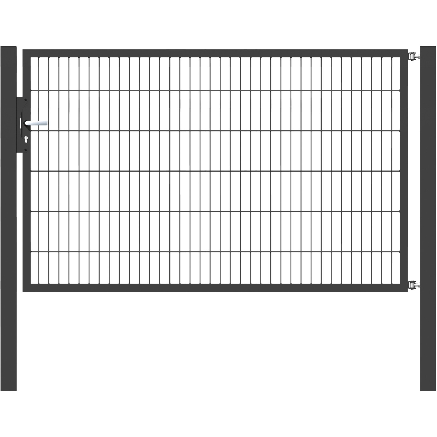 Metallzaun Einzeltor für Doppelstabmatte Anthrazit z. Einbeton. 120 cm x 20 günstig online kaufen