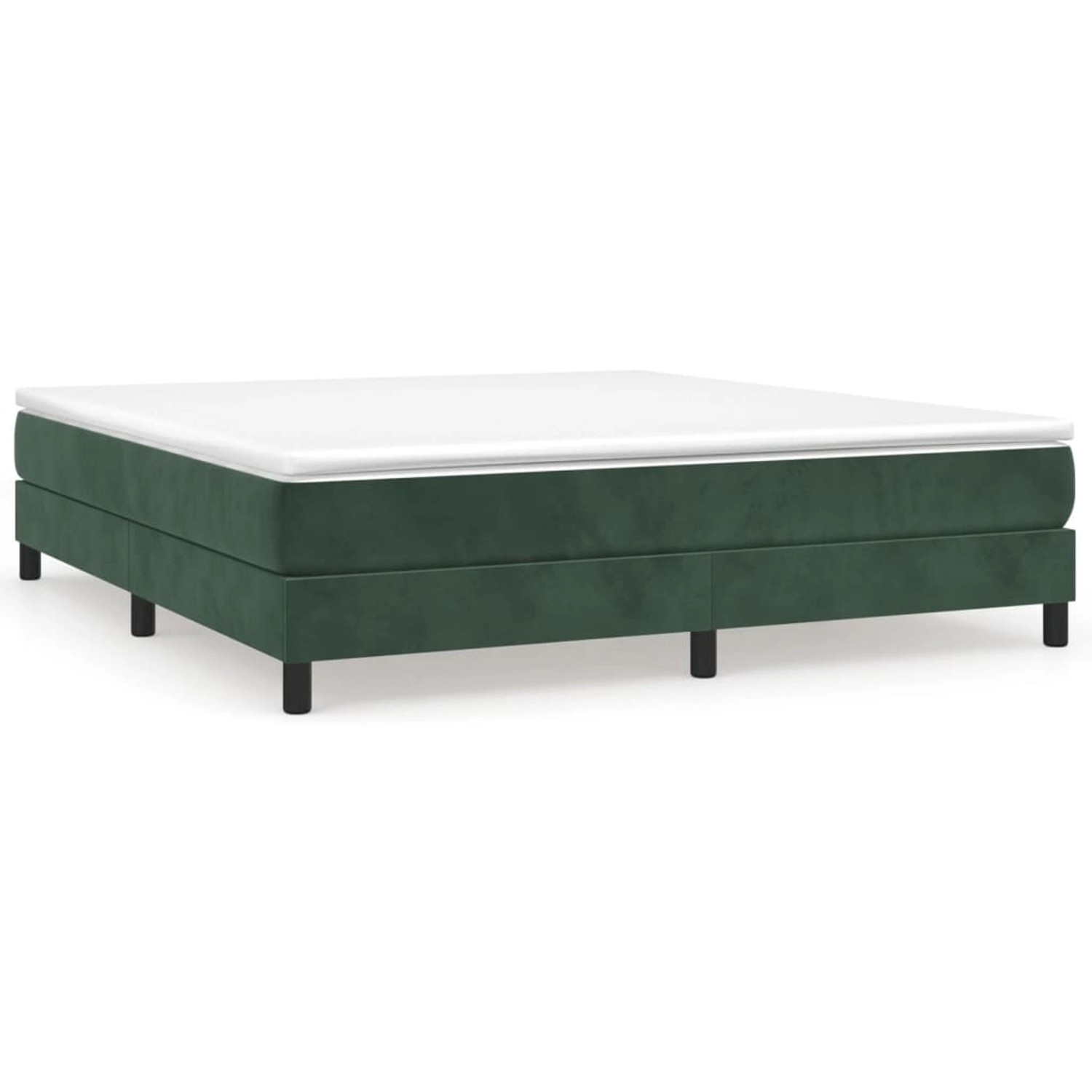 vidaXL Boxspringbett mit Matratze Dunkelgrün 180x200 cm Samt 3144348 günstig online kaufen