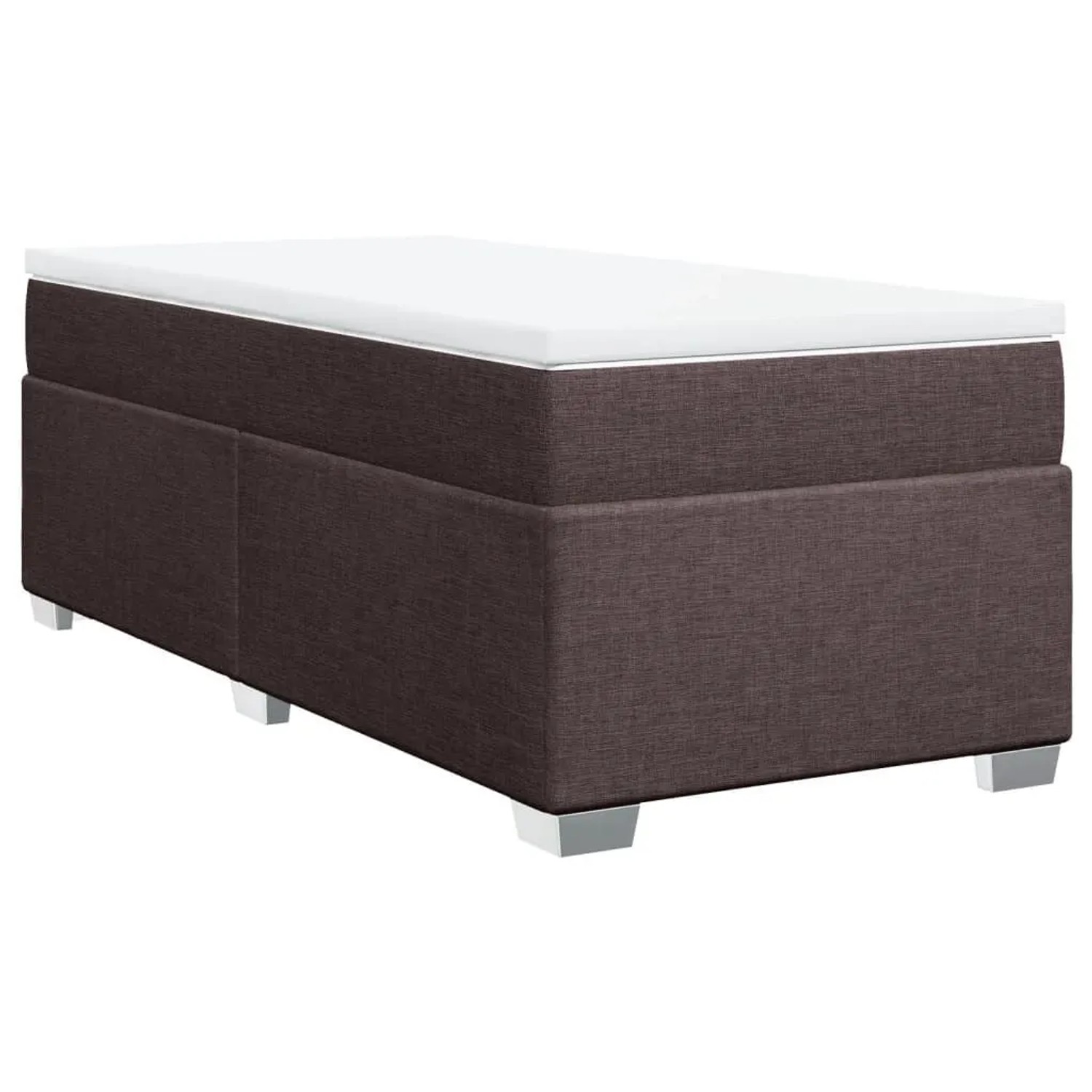 vidaXL Boxspringbett mit Matratze Dunkelbraun 100x200 cm Stoff 3285112 günstig online kaufen