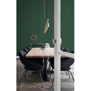 Origin Luxury Wallcoverings Tapete Holzwandverkleidung Dunkelgrün 53 Cm X 1005 Cm 347831