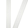 Weißes ProfileXXL Abschlussprofil aus PVC, 2,5m x 25mm x 16mm, mit Lochreihe als Putzschiene.