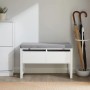 SoBuy Schuhbank FSR88-W mit 2 Schubladen, Sitzbank mit Stauraum, MDF Weiß