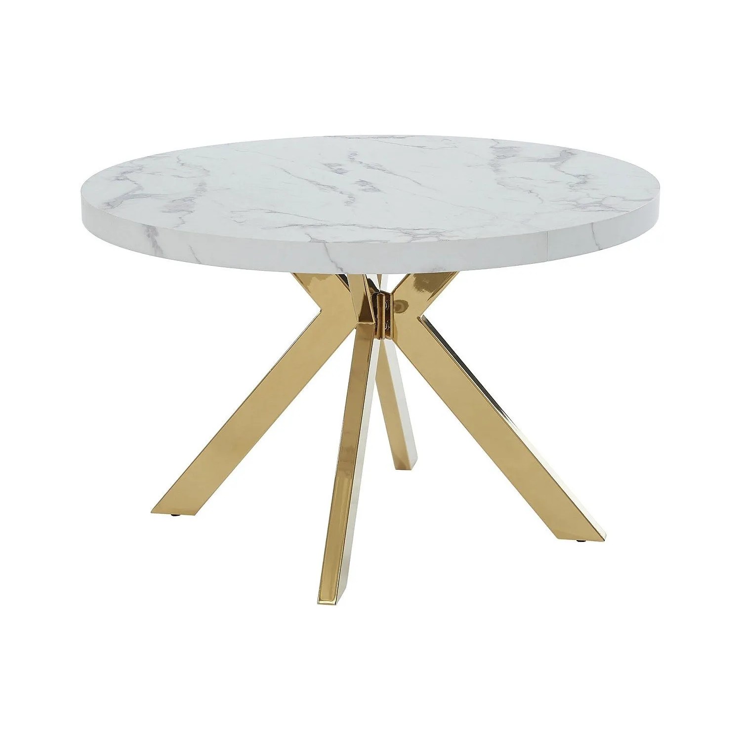 Vente-unique Esstisch Komoni Weiß  Goldfarben 170 cm  220 cm  120 cm