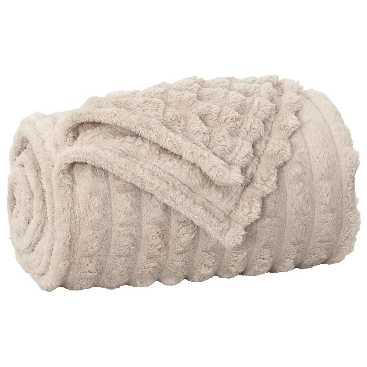 vidaXL Wohndecken 6 Stück Beige 200 x 150 cm Fleece 42016866