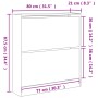 vidaXL Schuhschrank, Betongrau, 80x21x87,5 cm, aus Holzwerkstoff.