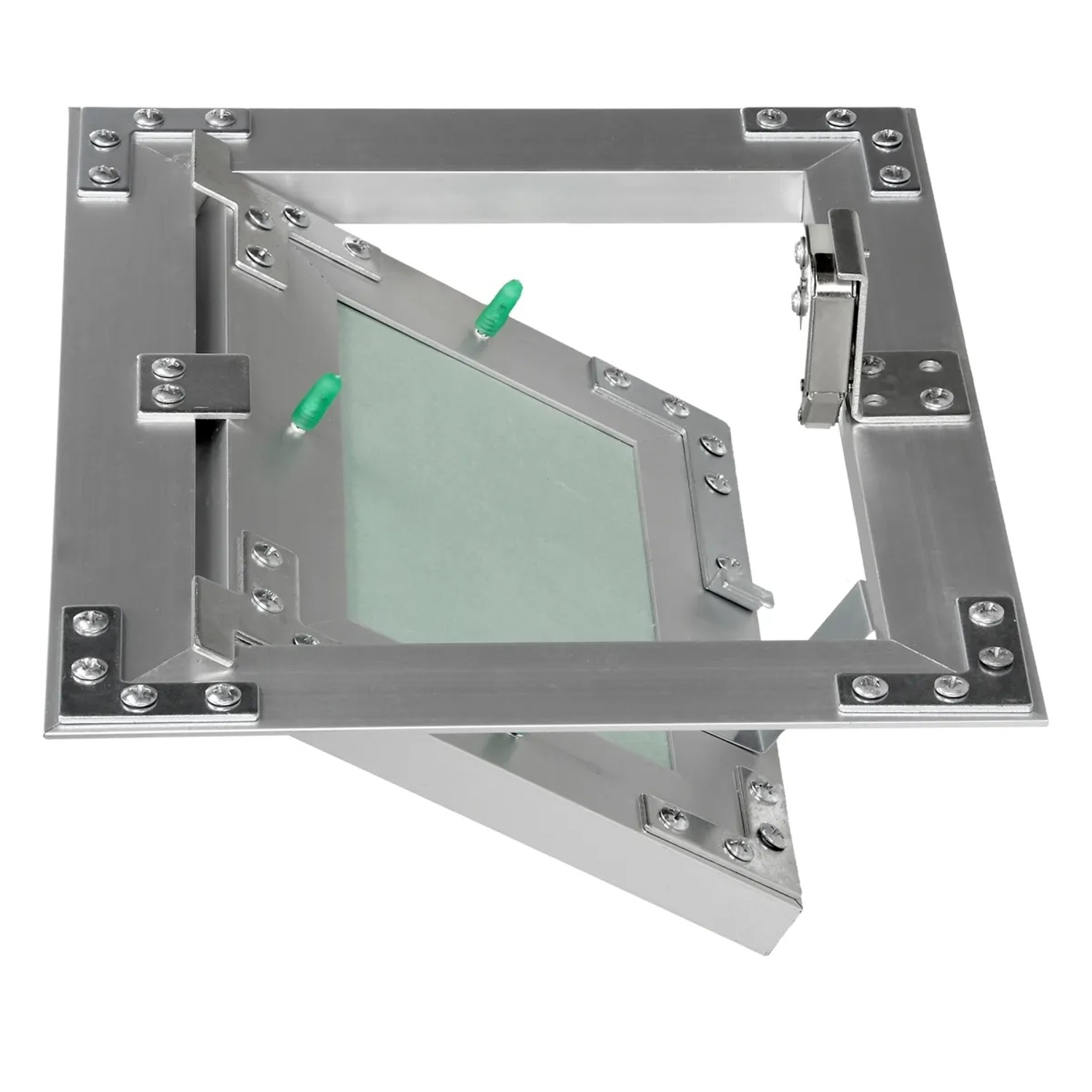 Offene ECD Germany Revisionsklappe 150x200 mm mit GK-Einlage und Alurahmen.