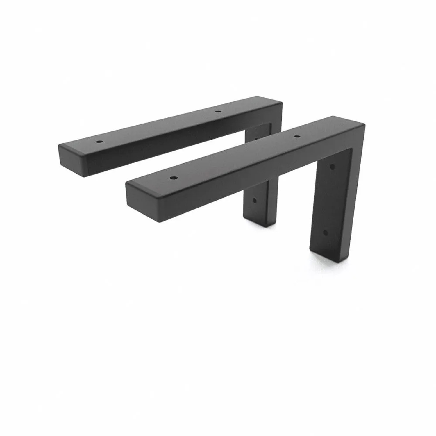 HEVVA Waschtischhalterung MAIN 25 cm Tief 2er Set Schwarz
