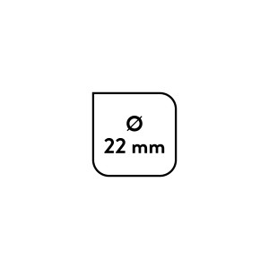 Symbol für Brausehalter: Duschstange Ø 22 mm.