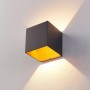 Moderne, schwarze Arcchio LED Wandlampe Zuzana aus Aluminium für Innenräume.