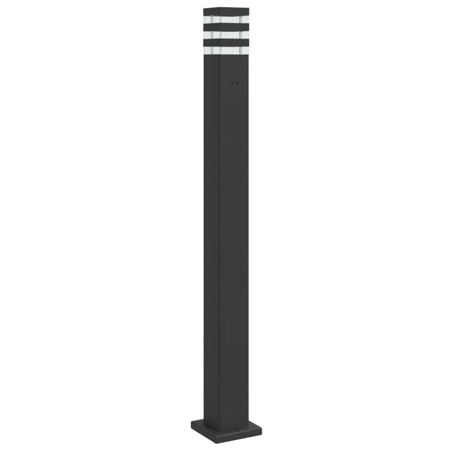 vidaXL Wegeleuchte mit Steckdose Schwarz 110 cm Aluminium 4006409