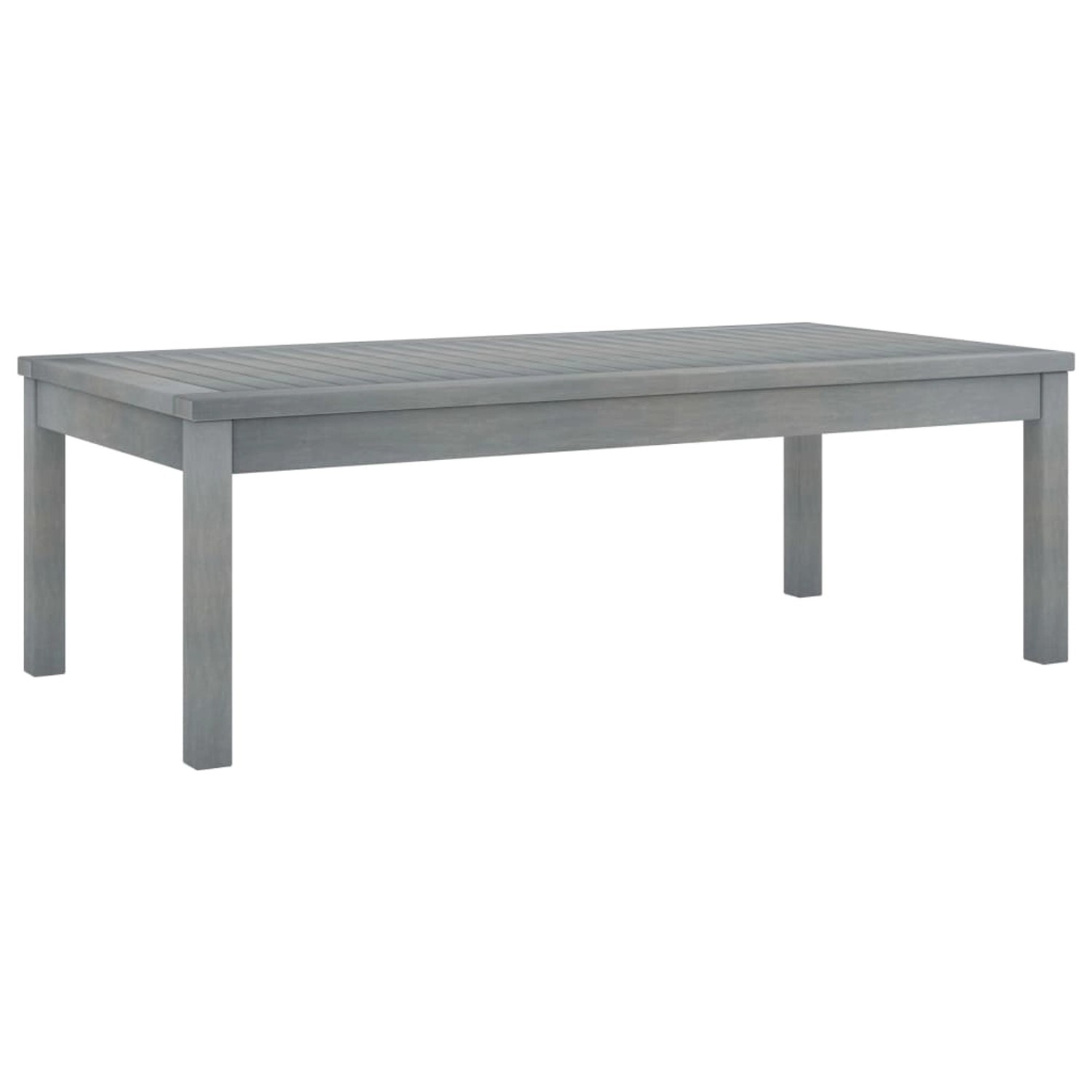 vidaXL Couchtisch 100x50x33 cm Grau Massivholz Akazie 311828
