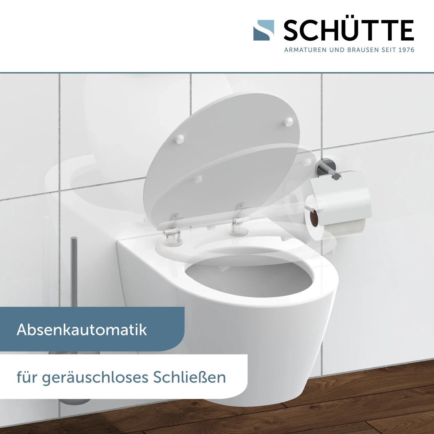Schütte WC-Sitz Absenkautomatik Holzkern Weiß kaufen bei OBI