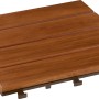 Akazienholz Klickfliese, 30x30cm, 6er Set. Holzfliese für Balkon und Terrasse.