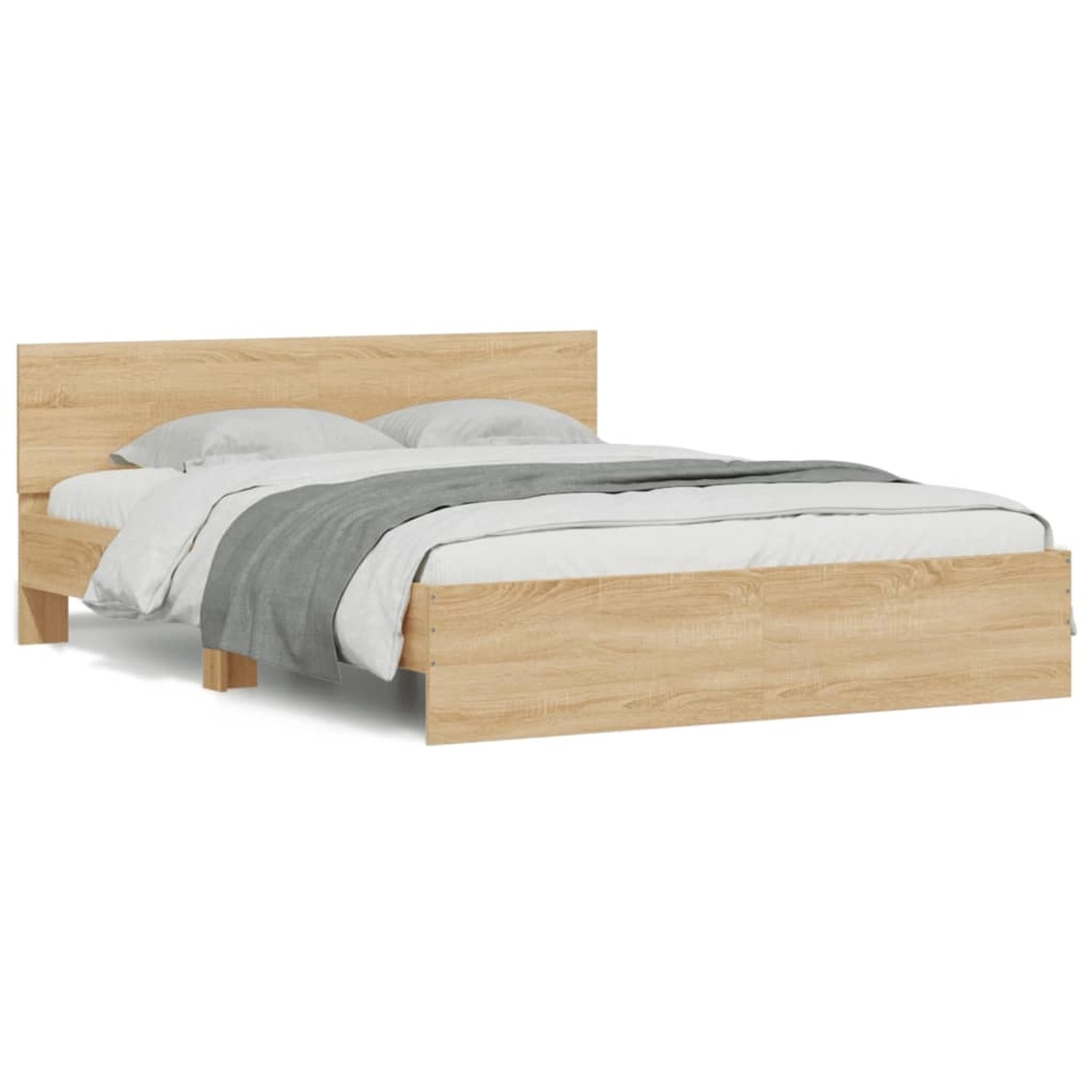 vidaXL Bettgestell mit Kopfteil Sonoma-Eiche 140x200 cm1937787 günstig online kaufen