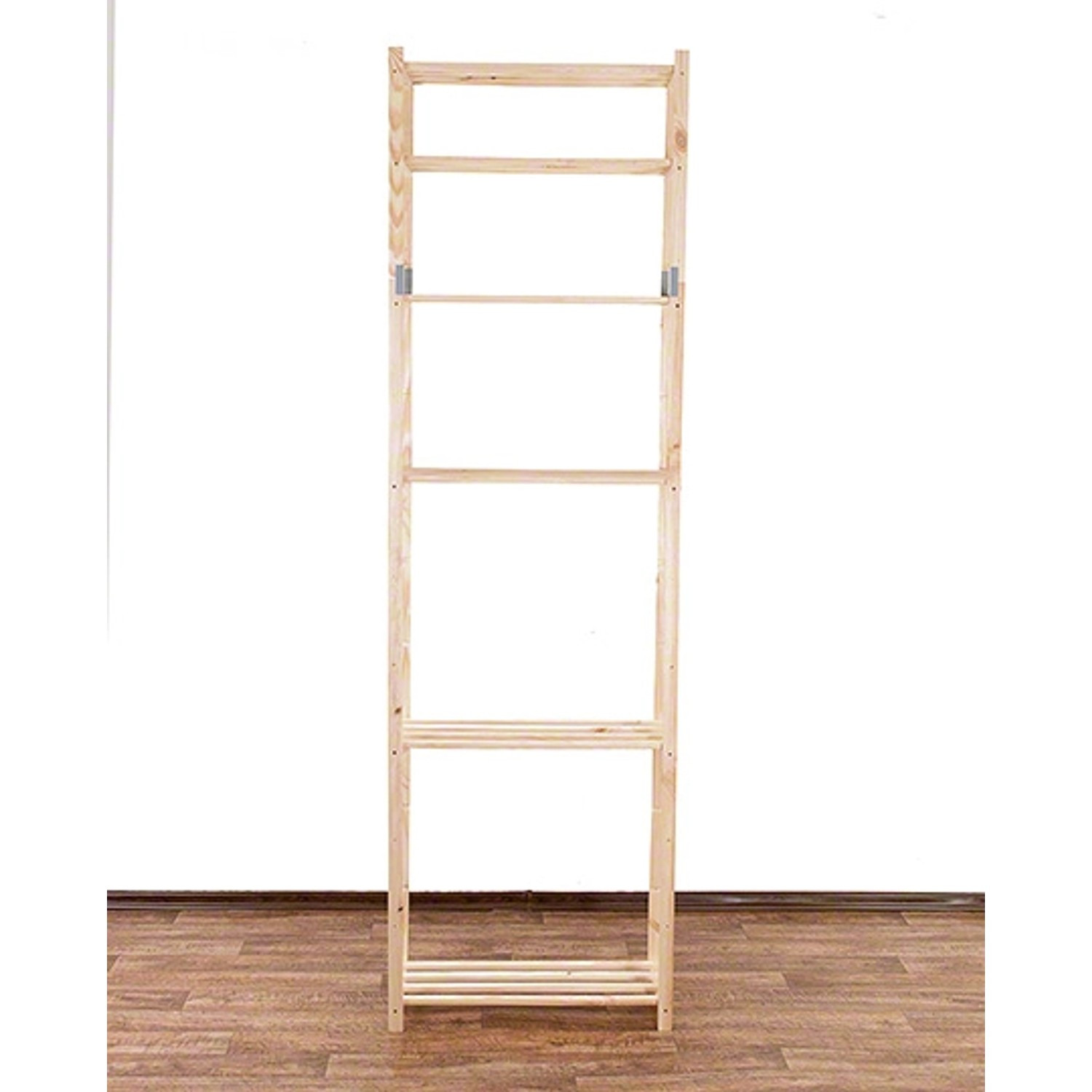 PROREGAL Holzregal Timbercraft, 6 Fächer, Kiefernholz natur, 220x65x28,5 cm.