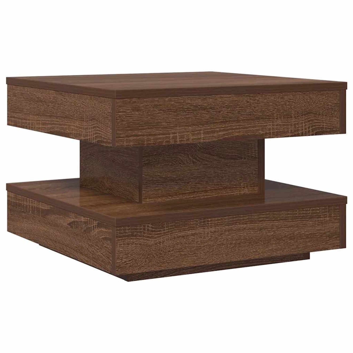 vidaXL Couchtisch 360-Grad Drehbar Eichen-Optik 50x50x34,5 cm 858476