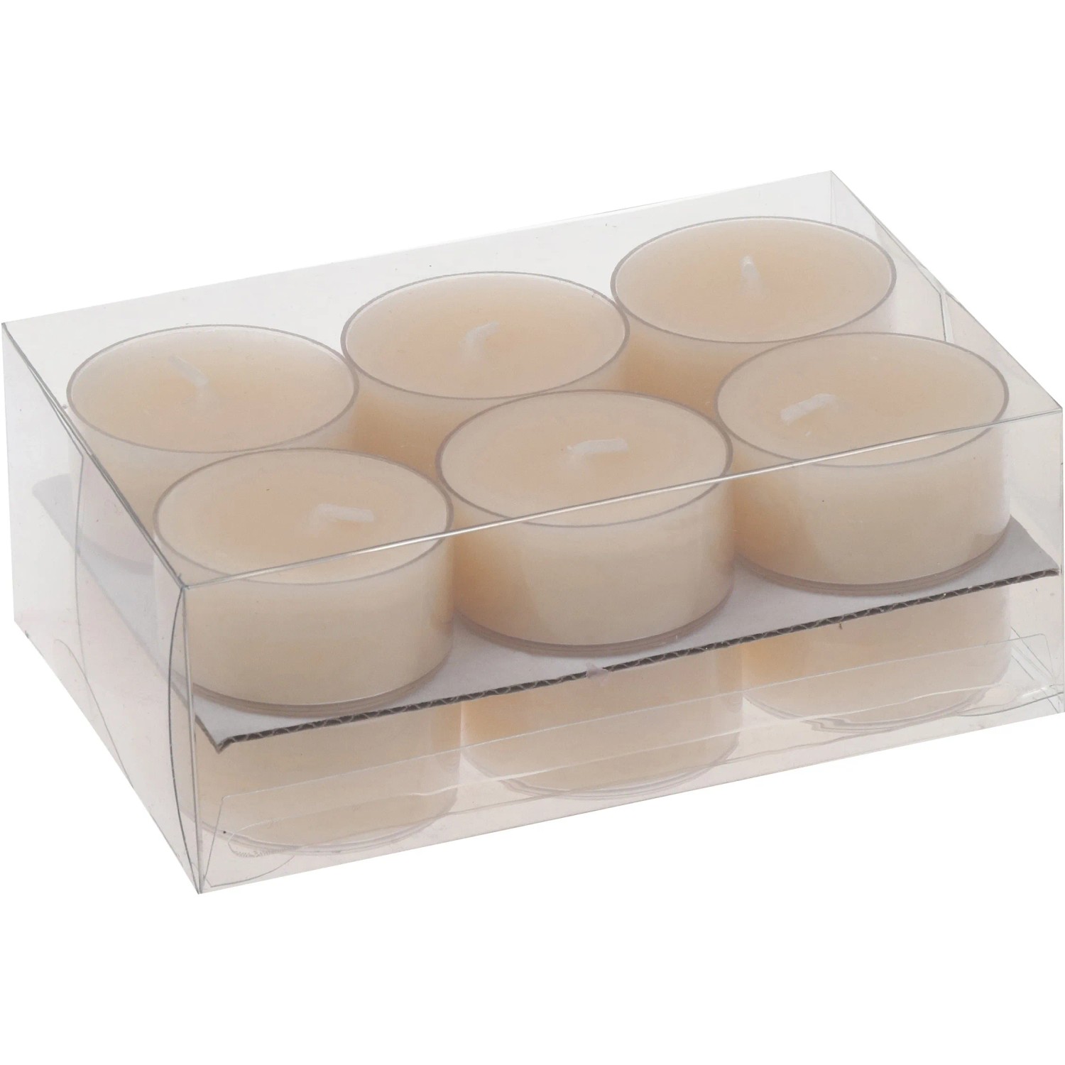 Steinhart Teelichter in Kunststoffhülle 12er Pack ca. Ø 3,8 cm x 1,8 cm Creme