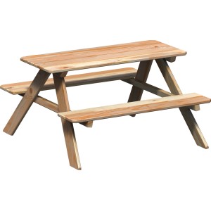 Winnetoo Picknicktisch aus Lärche, 89x89x50cm, ideal für Kinder, robust und FSC®-zertifiziert.