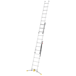 Hailo Alu-Kombileiter HobbyLot, 3-teilig, als Anlege-, Schiebe- oder Bockleiter nutzbar.