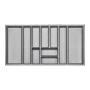 SOTECH ORGA-BOX-3 Besteckeinsätze Tiefe 473 mm Höhe 50,5 mm Silbergrau Schubladeneinsätze Breite 891 mm