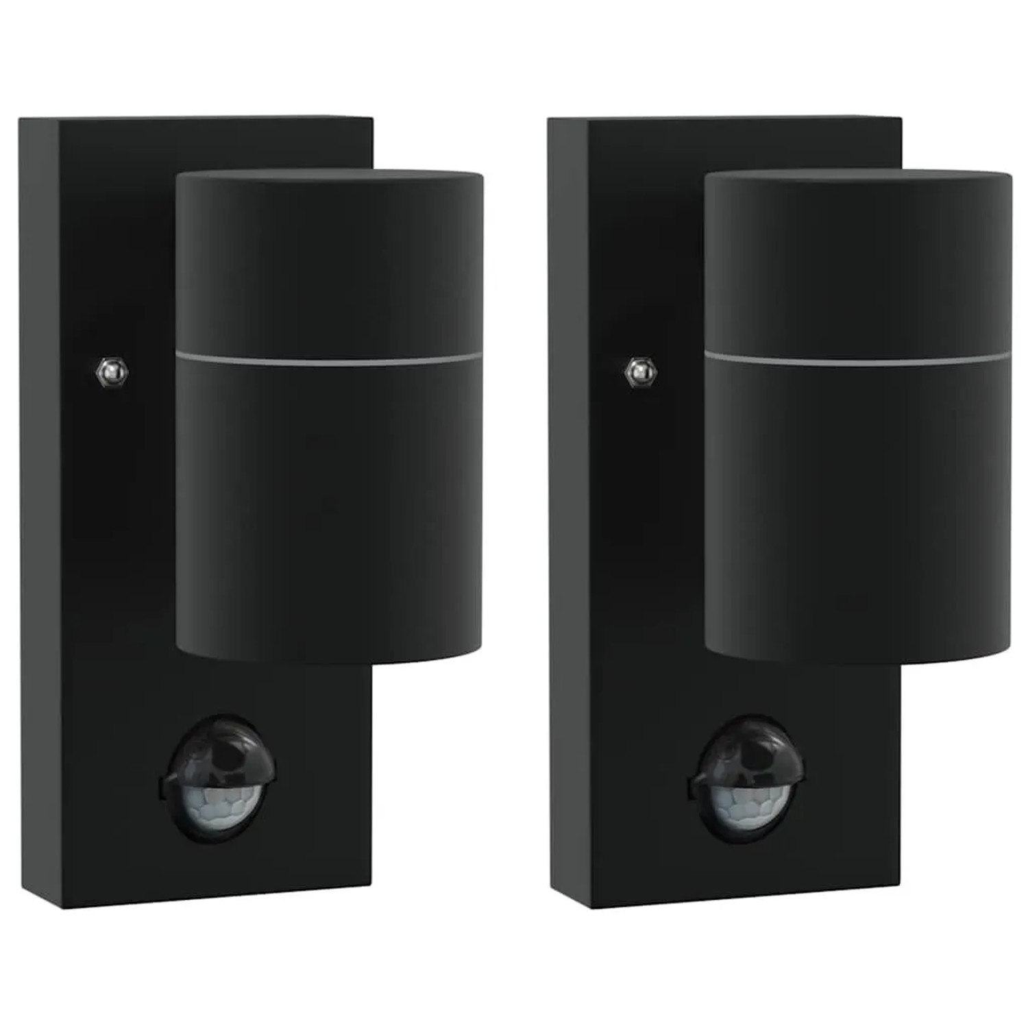 vidaXL Außenwandleuchte 2 Stk Schwarz 6,5 x 10,5 x 16 cm 4005990