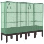 Furnicato Hochbeet Gewächshausaufsatz Braun 160 X 40 X 140 Cm_6