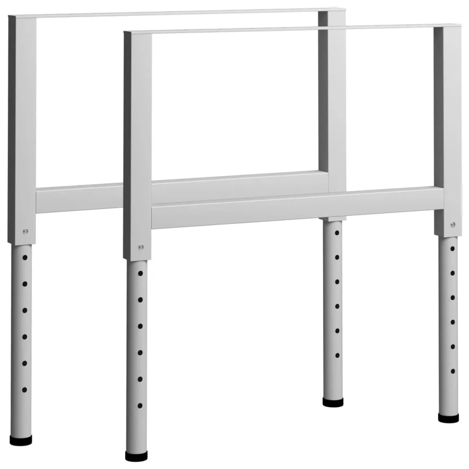 vidaXL Werkbankgestell Verstellbar 2 Stk Metall 85x69-95,5 cm Grau 147934