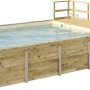 Weka Holzpool mit Sonnendeck und Technikraum, kesseldruckimprägniert, Sand Mix.