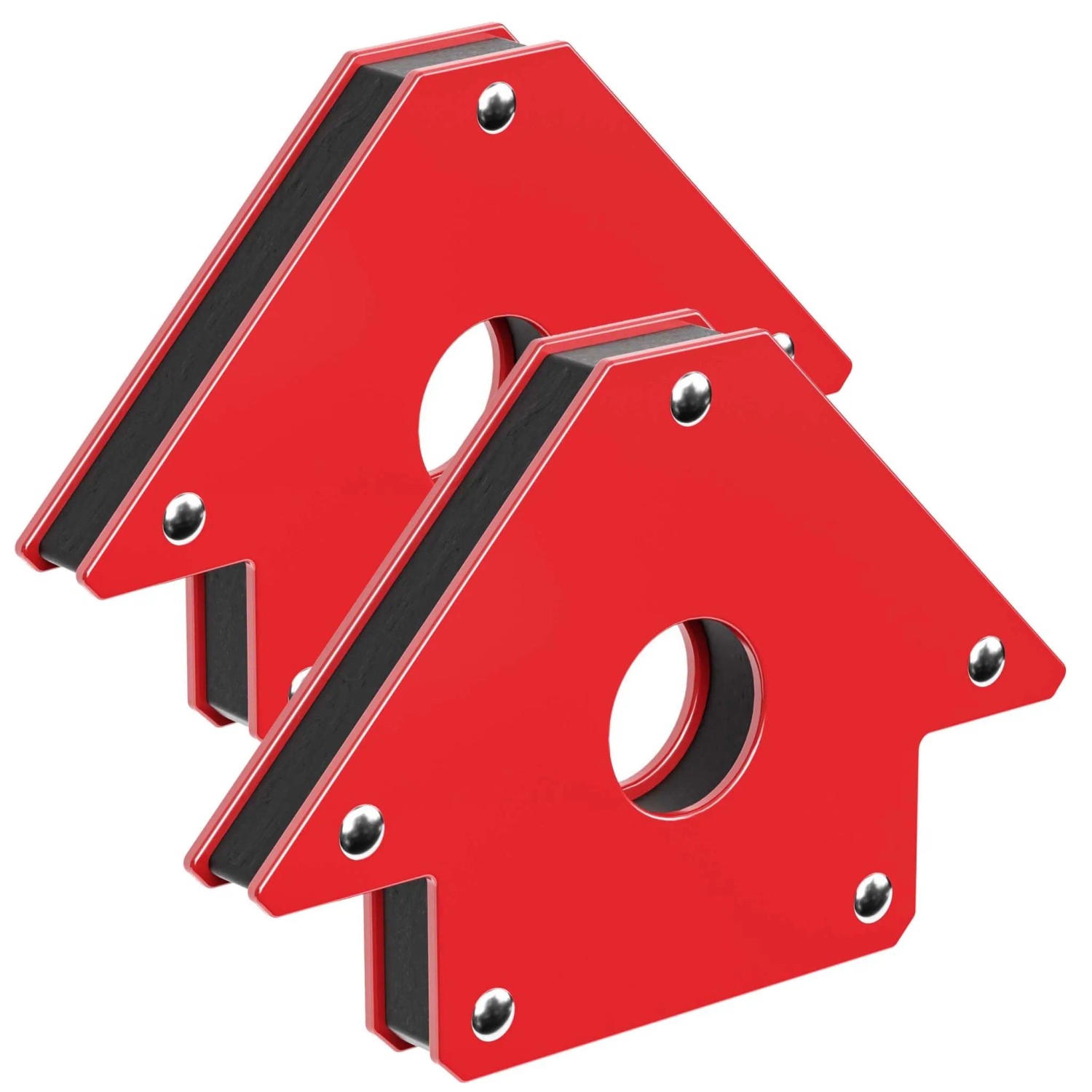 Wiltec 2x Schweißmagnet 32kg Schweißwinkel 190x120x26mm Magnetwinkel Magnet