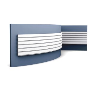 Flexibles, weißes 3D Wandpaneel W111F von ORAC DECOR, Zubehör für Paneele.