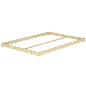 Erst-Holz Futonbett Massivholz Extra Niedrig Fichte Geölt 140 x 200 cm Modell 47 ohne Zubehör