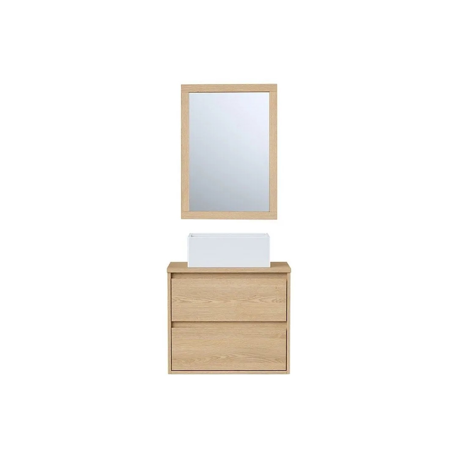 Vente-unique Einzelwaschtisch Milipam Naturfarben Hell 60 cm