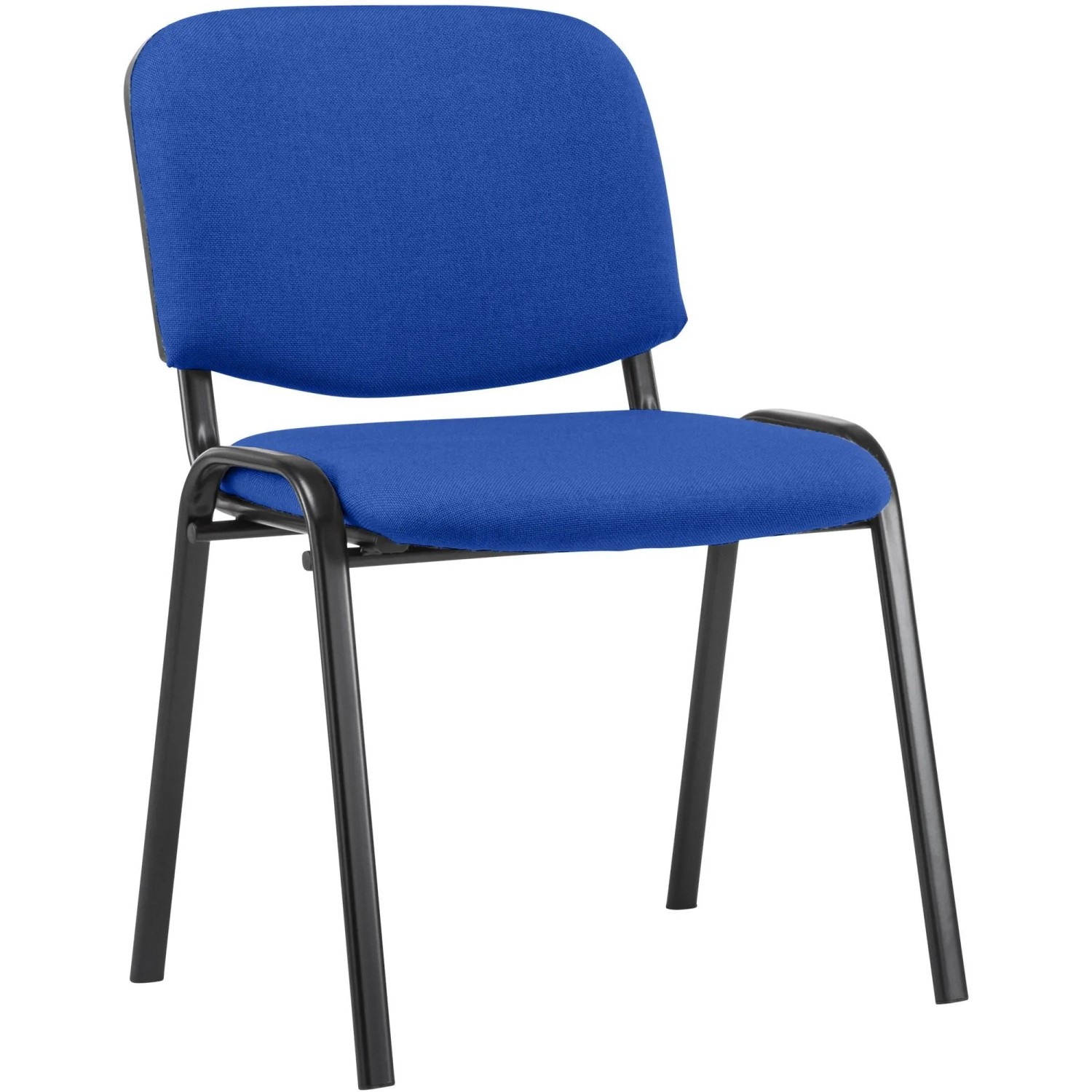 DELUKE Besucherstuhl ZAGREB Stoff Blau 53x53x83cm Konferenzstuhl Wartezimmerstuhl Bürostuhl